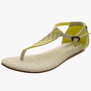 TOMS Women’s Playa Sandal, Yellow burlap